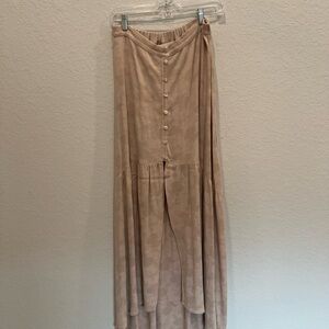 Elegant Tie die Button-Down Women's maxi Skirt